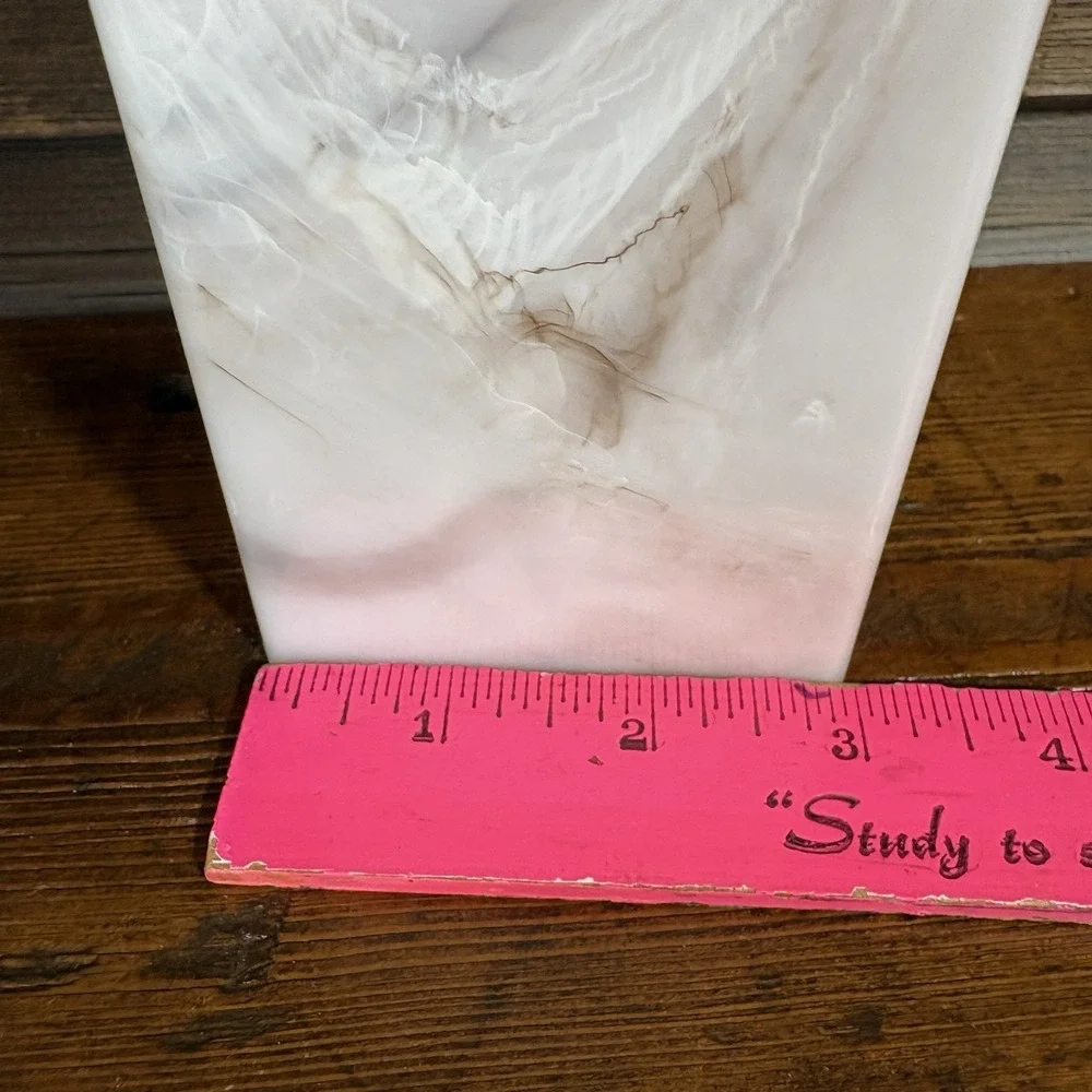 Vtg Faux Marble Swirl Dixie Cup Plastic Pop Up Dispenser  Uses 3oz Cups 3x3x4.5